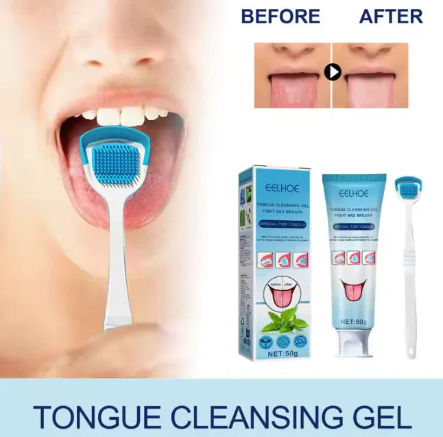 Gratte Langue Contre Mauvaise Haleine💨 1 Gratte Langue Acheté=1 Nettoyant Offert