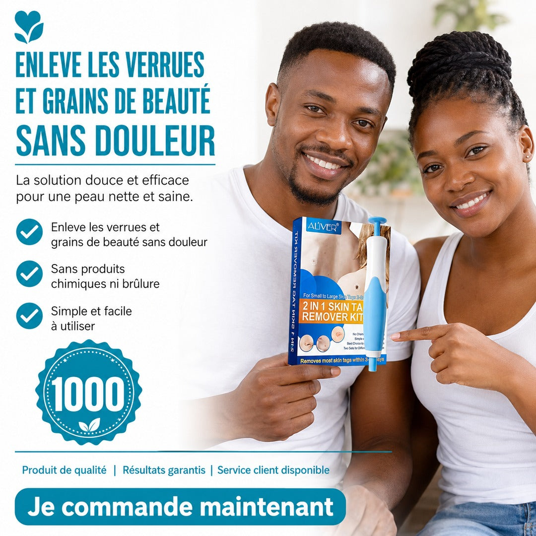 Kit de retrait de verrues et grains de beauté Aliver/ Homme et Femme